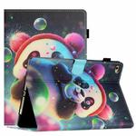 For iPad mini 5/4/3/2/1 Coloured Drawing Stitching Smart Leather Tablet Case(Panda)