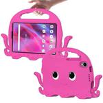 For Lenovo Tab M8 4th Gen Octopus Style EVA + PC Tablet Case with Strap(Rose Red)