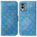 For Nokia X30 Colorful Magnetic Buckle Leather Phone Case(Blue)