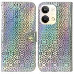 For OPPO Reno9 Pro Colorful Magnetic Buckle Leather Phone Case(Silver)