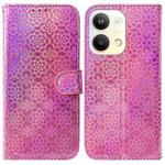 For OPPO Reno9 Pro Colorful Magnetic Buckle Leather Phone Case(Pink)