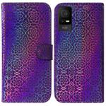 For TCL 408 Colorful Magnetic Buckle Leather Phone Case(Purple)