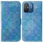 For Xiaomi Redmi 12C / 11A Colorful Magnetic Buckle Leather Phone Case(Blue)