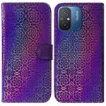 For Xiaomi Redmi 12C / 11A Colorful Magnetic Buckle Leather Phone Case(Purple)