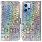 For Xiaomi Redmi Note 12 4G Global Colorful Magnetic Buckle Leather Phone Case(Silver)