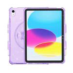 For iPad 10th Gen 10.9 2022 Terminator Shockproof Glitter Powder Tablet Case with Holder(Purple)