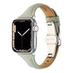Small Waist Butterfly Buckle Watch Band For Apple Watch Series 8&7 41mm / SE 2&6&SE&5&4 40mm / 3&2&1 38mm(Green)