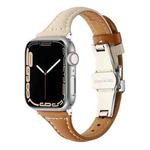 Small Waist Butterfly Buckle Watch Band For Apple Watch Series 8&7 41mm / SE 2&6&SE&5&4 40mm / 3&2&1 38mm(Color Matching)