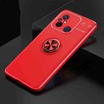 For Xiaomi Redmi 12C Metal Ring Holder 360 Degree Rotating TPU Phone Case(Red)