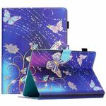 For 7 inch Coloured Drawing Stitching Leather Tablet Case(Butterfly)