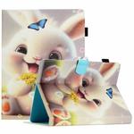 For 10 inch Coloured Drawing Stitching Leather Tablet Case(Rabbit)