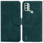For Nokia C31 Skin Feel Pure Color Flip Leather Phone Case(Green)