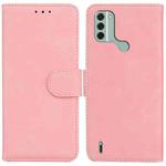 For Nokia C31 Skin Feel Pure Color Flip Leather Phone Case(Pink)