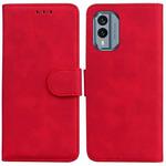 For Nokia X30 Skin Feel Pure Color Flip Leather Phone Case(Red)
