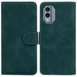 For Nokia X30 Skin Feel Pure Color Flip Leather Phone Case(Green)