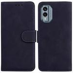 For Nokia X30 Skin Feel Pure Color Flip Leather Phone Case(Black)