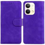 For OPPO Reno9 Pro Skin Feel Pure Color Flip Leather Phone Case(Purple)