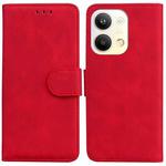 For OPPO Reno9 Pro Skin Feel Pure Color Flip Leather Phone Case(Red)