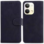 For OPPO Reno9 Pro Skin Feel Pure Color Flip Leather Phone Case(Black)