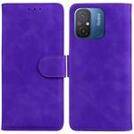 For Xiaomi Redmi 12C / 11A Skin Feel Pure Color Flip Leather Phone Case(Purple)