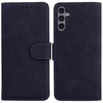 For Samsung Galaxy A24 4G Skin Feel Pure Color Flip Leather Phone Case(Black)