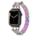 Butterfly Metal Diamond Watch Band For Apple Watch Ultra 49mm / Series 8&7 45mm / SE 2&6&SE&5&4 44mm / 3&2&1 42mm(Colorful)