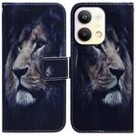 For OPPO Reno9 Pro Coloured Drawing Flip Leather Phone Case(Lion)