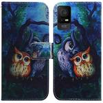 For TCL 408 Coloured Drawing Flip Leather Phone Case(Oil Painting Owl)