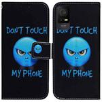 For TCL 408 Coloured Drawing Flip Leather Phone Case(Anger)