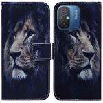 For Xiaomi Redmi 12C / 11A Coloured Drawing Flip Leather Phone Case(Lion)