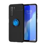 For Huawei Nova 7 SE Lenuo Shockproof TPU Protective Case with Invisible Holder(Black Blue)