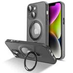 For iPhone 14 Plus MagSafe Magnetic Multifunctional Holder Phone Case(Black)