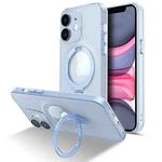 For iPhone 12 MagSafe Magnetic Multifunctional Holder Phone Case(Blue)