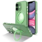 For iPhone 12 MagSafe Magnetic Multifunctional Holder Phone Case(Green)