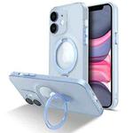For iPhone 11 MagSafe Magnetic Multifunctional Holder Phone Case(Blue)