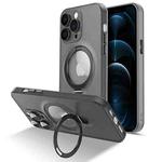 For iPhone 11 Pro Max MagSafe Magnetic Multifunctional Holder Phone Case(Black)