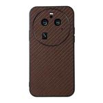 For OPPO Find X6 Pro Carbon Fiber Texture Shockproof Phone Case(Brown)