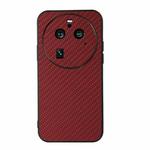 For OPPO Find X6 Pro Carbon Fiber Texture Shockproof Phone Case(Red)