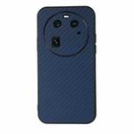 For OPPO Find X6 Carbon Fiber Texture Shockproof Phone Case(Blue)