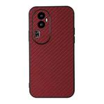 For OPPO Reno10 Pro+ Carbon Fiber Texture Shockproof Phone Case(Red)