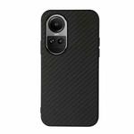 For OPPO Reno10 Global / 10 Pro Global Carbon Fiber Texture Shockproof Phone Case(Black)