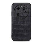 For OPPO Find X6 Crocodile Texture Genuine Leather Phone Case(Black)