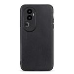 For OPPO Reno10 Lambskin Texture Genuine Leather Phone Case(Black)