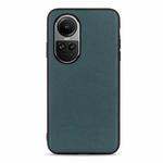For OPPO Reno10 Global / 10 Pro Global Lambskin Texture Genuine Leather Phone Case(Green)