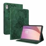 For Lenovo Tab M9 Butterfly Flower Embossed Leather Tablet Case(Green)