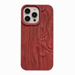 For iPhone 14 Pleated Wood Grain TPU Phone Case(Red)