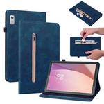 For Lenovo Tab M9 Skin Feel Solid Color Zipper Leather Tablet Case(Blue)