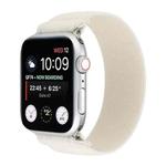 Elastic Nylon Braid Watch Band For Apple Watch Ultra 49mm / Series 8&7 45mm / SE 2&6&SE&5&4 44mm / 3&2&1 42mm(White)