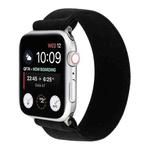 Elastic Nylon Braid Watch Band For Apple Watch Ultra 49mm / Series 8&7 45mm / SE 2&6&SE&5&4 44mm / 3&2&1 42mm(Black)