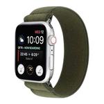 Elastic Nylon Braid Watch Band For Apple Watch Ultra 49mm / Series 8&7 45mm / SE 2&6&SE&5&4 44mm / 3&2&1 42mm(Army Green)